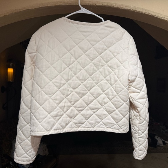 Rachel Zoe Quilted Creamy Pink Jacket - Size Large - Picture 2 of 3